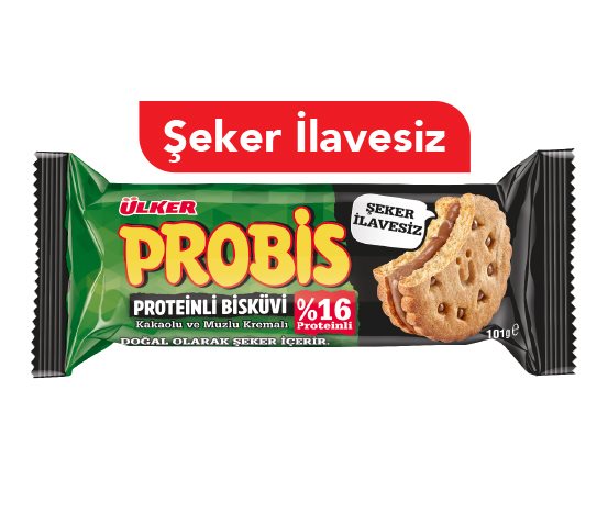Ülker Probis Kakaolu ve Muzlu Kremalı Proteinli Bisküvi