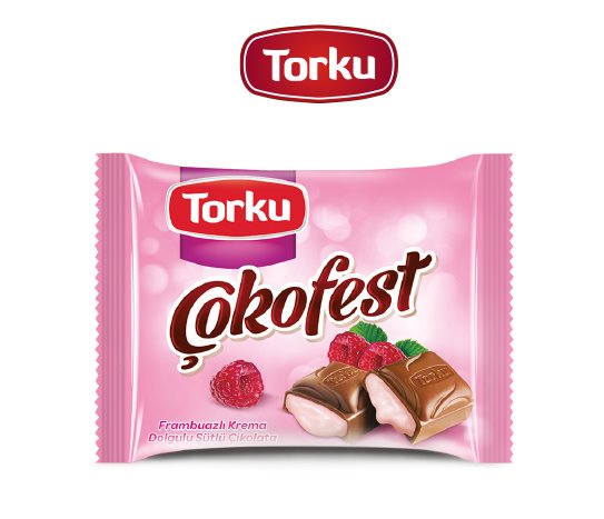 Torku Frambuazlı Krema Dolgulu Sütlü Çikolata