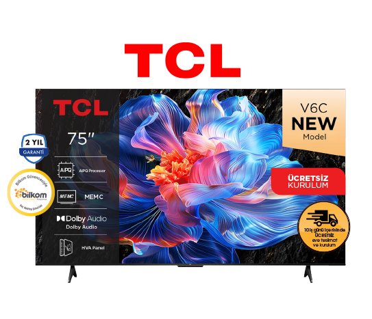 Tcl 75 İnç 4k Ultra Hd Google Smart Led Tv 75V61CG