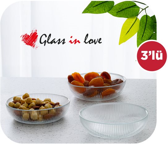 Glass in Love Cam Çerezlik Seti ~12 cm