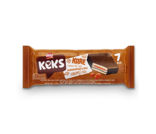 Bifa Keks Kakao Kaplamalı Karamel Dolgulu Kek