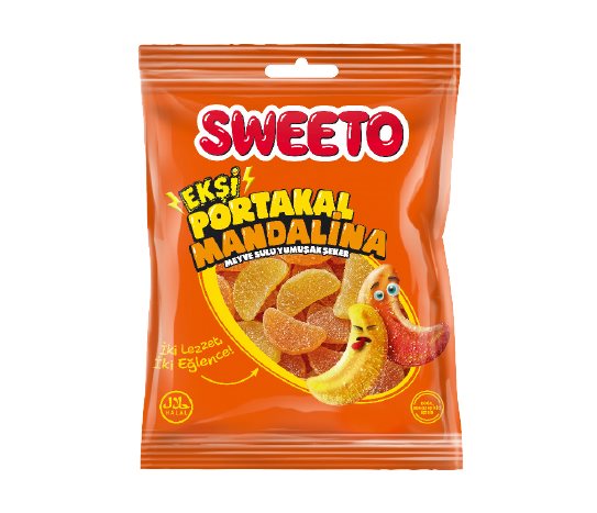 Sweeto Mandalina ve Portakal Aromalı Ekşi Yumuşak Şeker