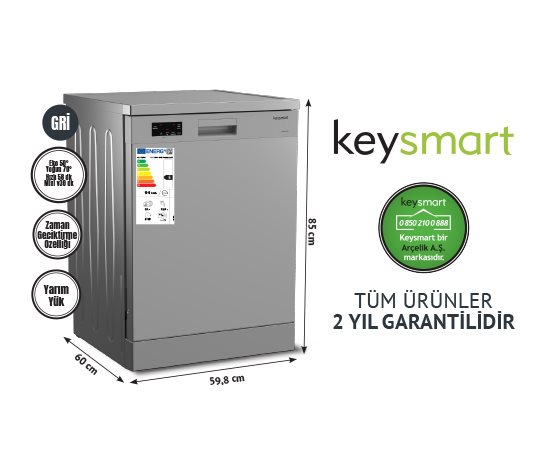 Keysmart 4 PROGRAMLI BULAŞIK MAKİNESİ KEY 4014 BMS