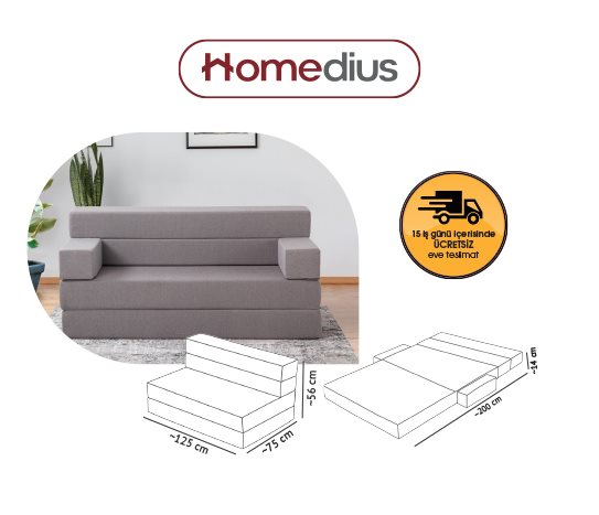 Homedius MELİSA KATLANIR KOLTUK ÇİFT KİŞİLİK