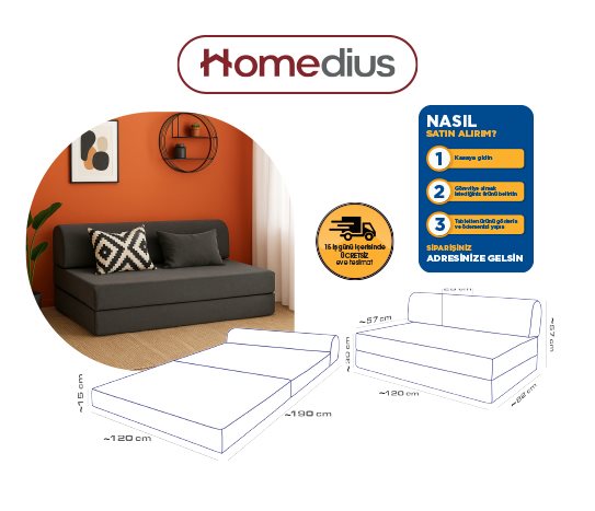 Homedius MAGIC KATLANIR KOLTUK ÇİFT KİŞİLİK