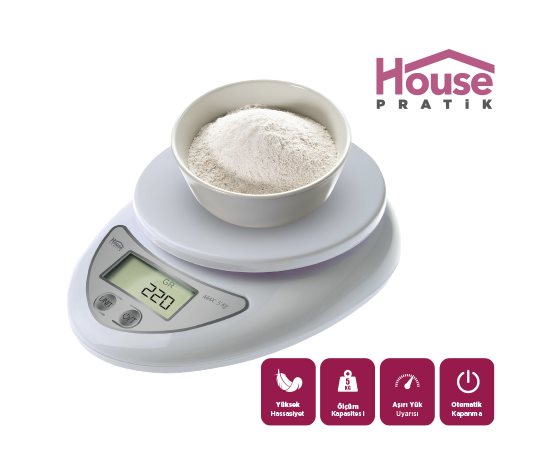 House Pratik HP53 Dijital Mutfak Tartısı