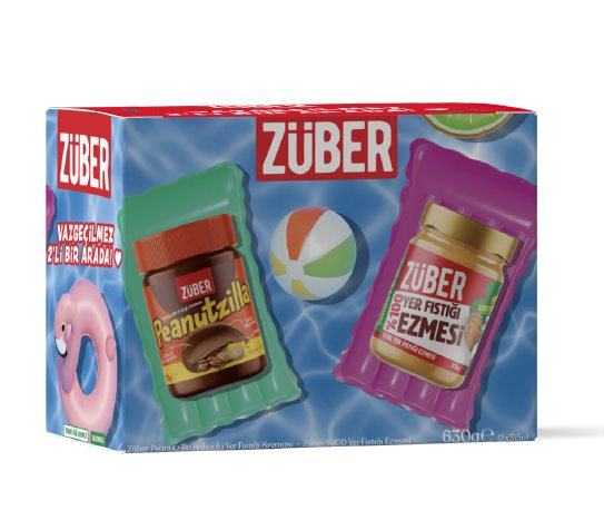 Züber Kakaolu Yer Fıstığı Kreması &amp; %100 Yer Fıstığı Ezmesi