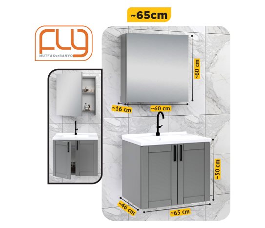 FLY RİVA BANYO DOLABI