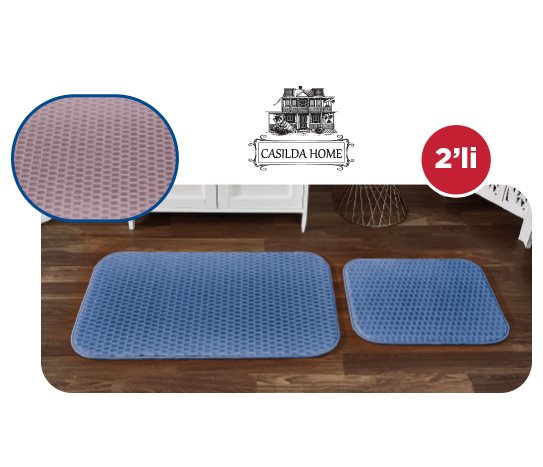 Casilda Home Banyo Paspas Seti ~60x100 cm+50x60 cm