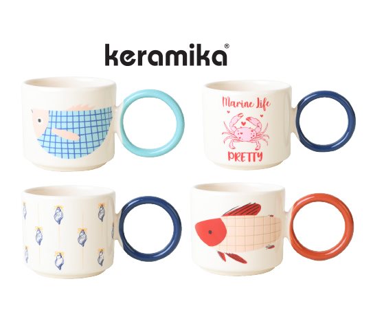 Keramika Desenli Kupa ~184 cc