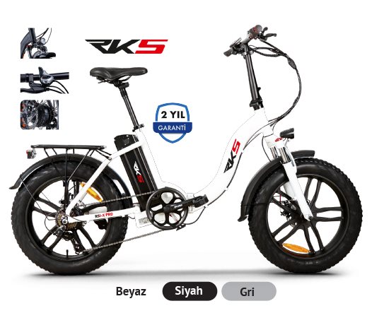 Rks RSI X Pro Katlanır Kalın Teker Elektrikli Bisiklet