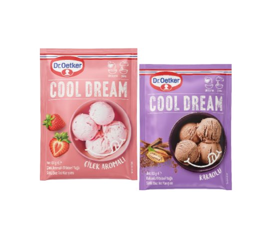 Dr.Oetker Cool Dream Çilekli 64 g/ Kakao Aromalı 83 g