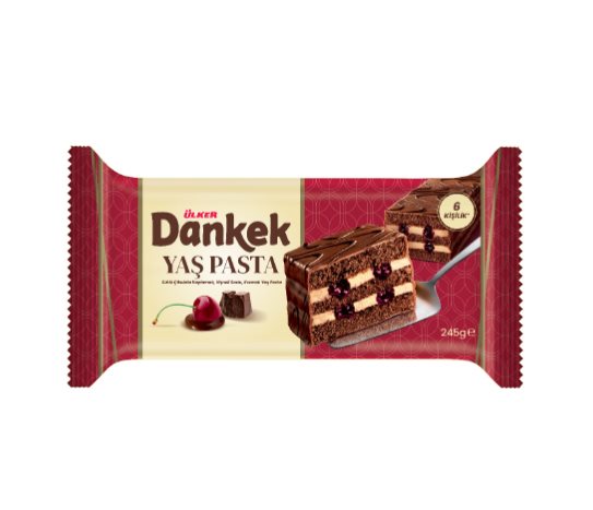Ülker Dankek Sütlü Çikolata Kaplamalı Vişne Soslu Kremalı Yaş Pasta