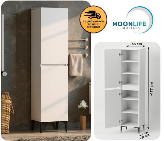 Moonlife POLEN 2 KAPAKLI ÇOK AMAÇLI DOLAP