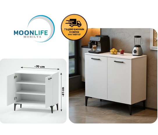 Moonlife VIOLA 2 KAPAKLI ÇOK AMAÇLI KAHVE KÖŞESİ