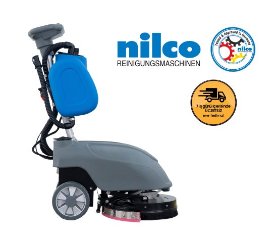 Nilco FLEX 35/10 AKÜLÜ ARKADAN İTMELİ ZEMİN TEMİZLEME MAKİNESİ