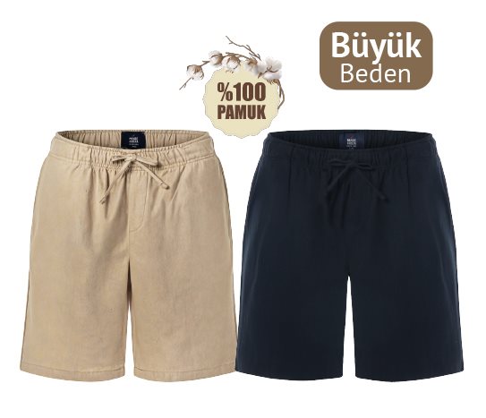 Gabardin Şort Erkek