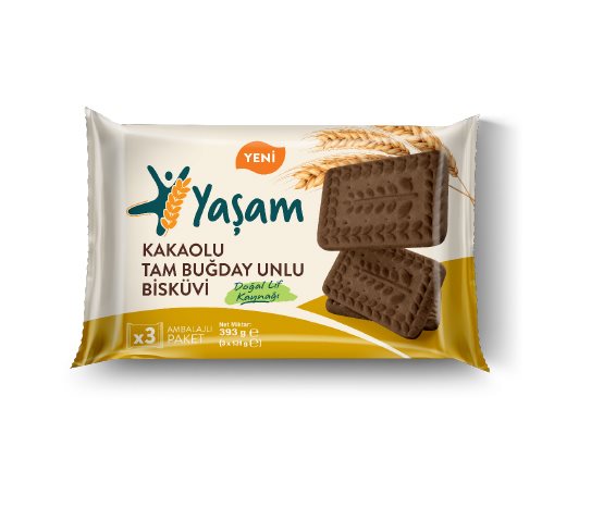 Yaşam Kakaolu Tam Buğday Unlu Bisküvi