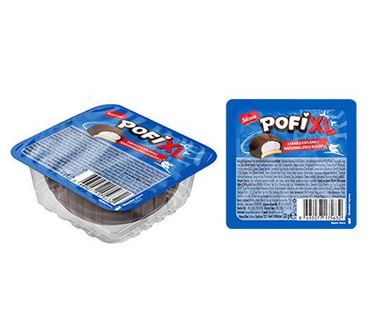 Pofi XL Kakao Kaplamalı Marshmallow Bisküvi