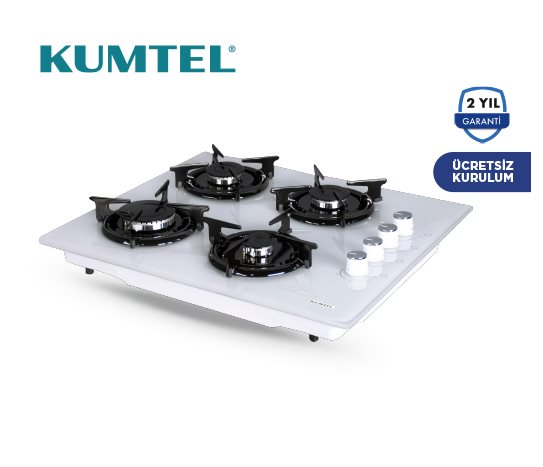 Kumtel BEYAZ CAM SET ÜSTÜ OCAK