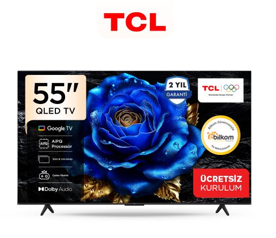 Tcl 55 İNÇ 4K QLED HDR GOOGLE TV 55T61C