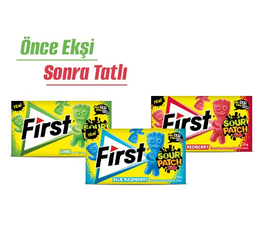 First Sour Patch Kids Şekersiz Sakız Çeşitleri