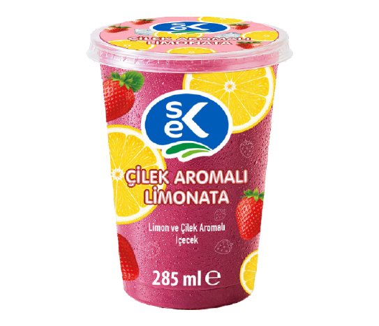 Sek Çilek Aromalı Bardak Limonata