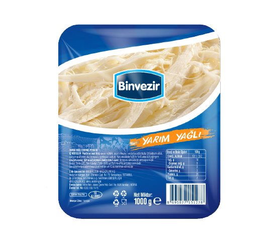 Binvezir Yarım Yağlı Eritme Peyniri