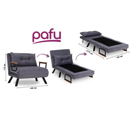 Pafu SANDO TEKLİ KATLANIR YATAKLI KOLTUK