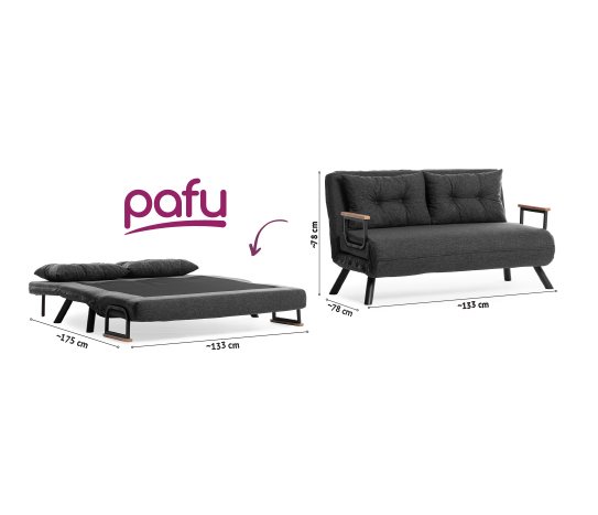 Pafu SANDO İKİLİ KATLANIR YATAKLI KOLTUK