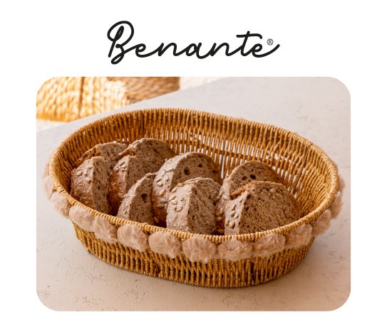 Benante Ponpon Detaylı Ekmeklik ~27,5x20 cm