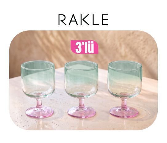 Rakle Renkli Cam Tatlı Kasesi ~300 cc