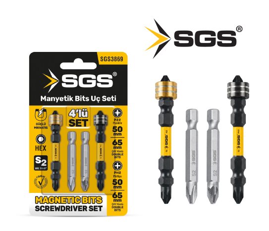 Sgs Bits Uç Seti 4 Lü Crv Çelik