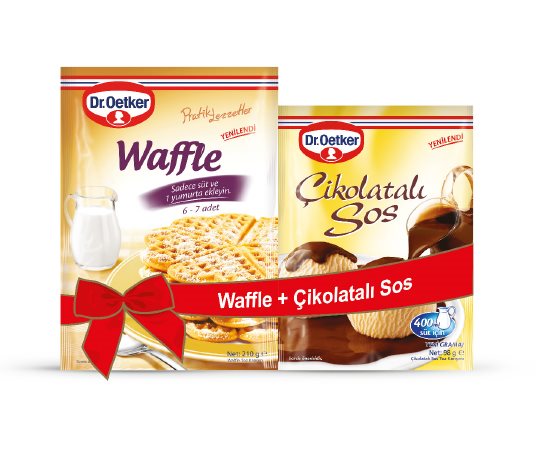 Dr.Oetker Waffle 210 g &amp;Çikolatalı Sos 98 g