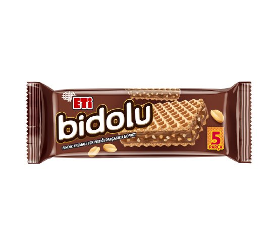 Eti Bidolu Fındık Kremalı Yer Fıstığı Parçacıklı Gofret