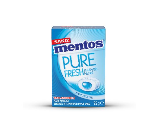 Mentos Pure Fresh Nane Aromalı Şekersiz Draje Sakız