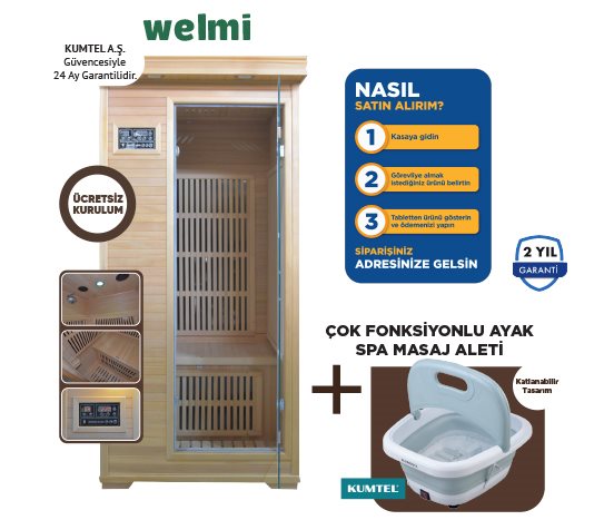 welmi EV TİPİ PORTATİF INFRARED SAUNA
