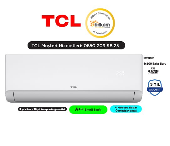 TCL 12000 Btu/h İnverterli Split Klima TAC-12CHSD(080009)/ZG11I TCL SaveIN Lite