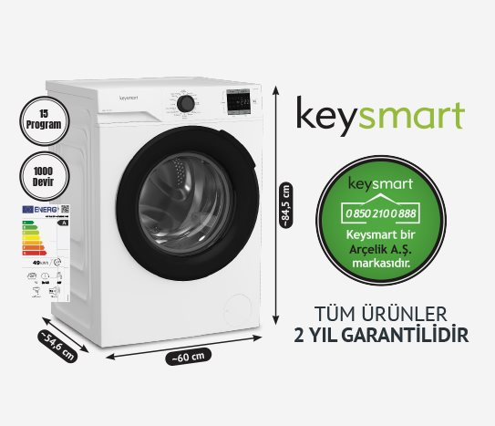 Keysmart 9 KG ÇAMAŞIR MAKİNESİ KEY 910 CM