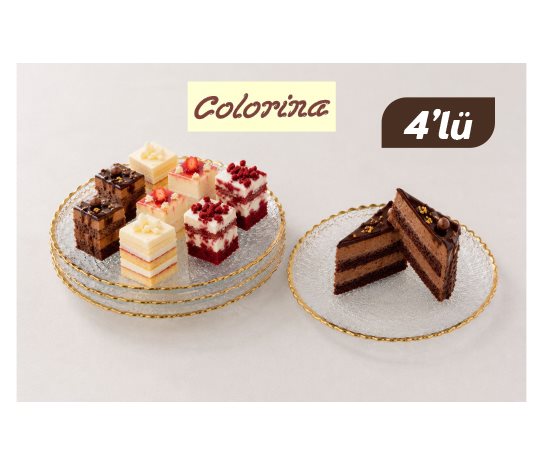 Colorina Gold Rimli Pasta Tabağı