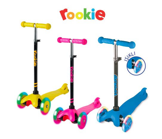 Rookie Işıklı Scooter 3 Tekerlekli
