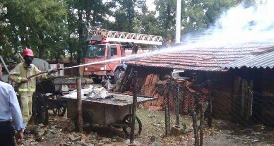 Kurbanlık keçiler yanmaktan son anda kurtuldu!