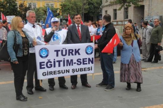 Giresun'da Türk Sağlık-sen Ve Eğitim-sen Üyeleri Bir Günlük İş Bırakma Eylemi Yaptı