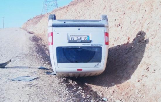 İdil'de Maddi Hasarlı Trafik Kazası