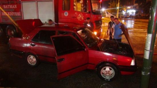 Lpg Tüpünden Kaynaklı Araç Seyir Halindeyken Yandı