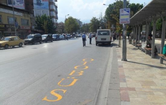 Denizli'de Otobüs Duraklarına Park Edenlere Ceza