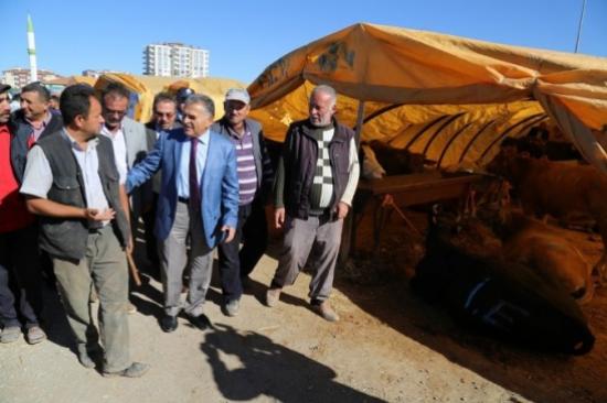 Başkan Büyükkılıç Serkent Kurban Pazarı Denetiminde