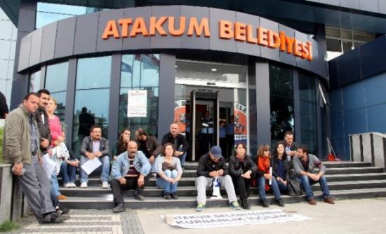 Taşeron İşçilerden Oturma Eylemi