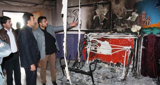 Van'da bir okul kundaklandı!