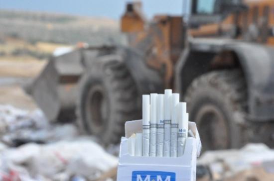 Uşak'ta 700 Bin Paket Kaçak Sigara İmha Edildi